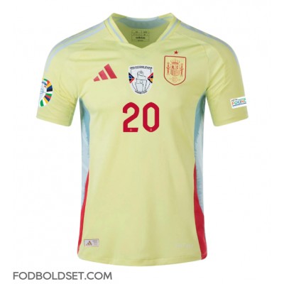 Spanien Pedri Gonzalez #20 Udebanetrøje EM 2024 Kortærmet Spanien Pedri Gonzalez #20 Udebanetrøje EM 2024 Kortærmet